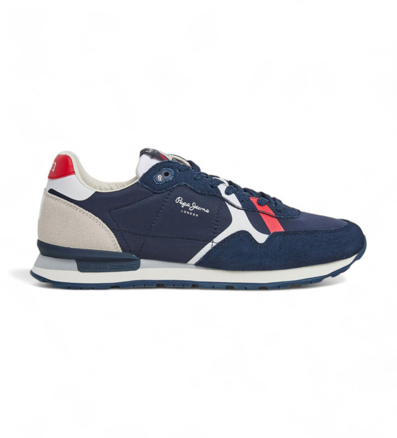 Pepe Jeans Zapatillas de Piel Brit Road marino