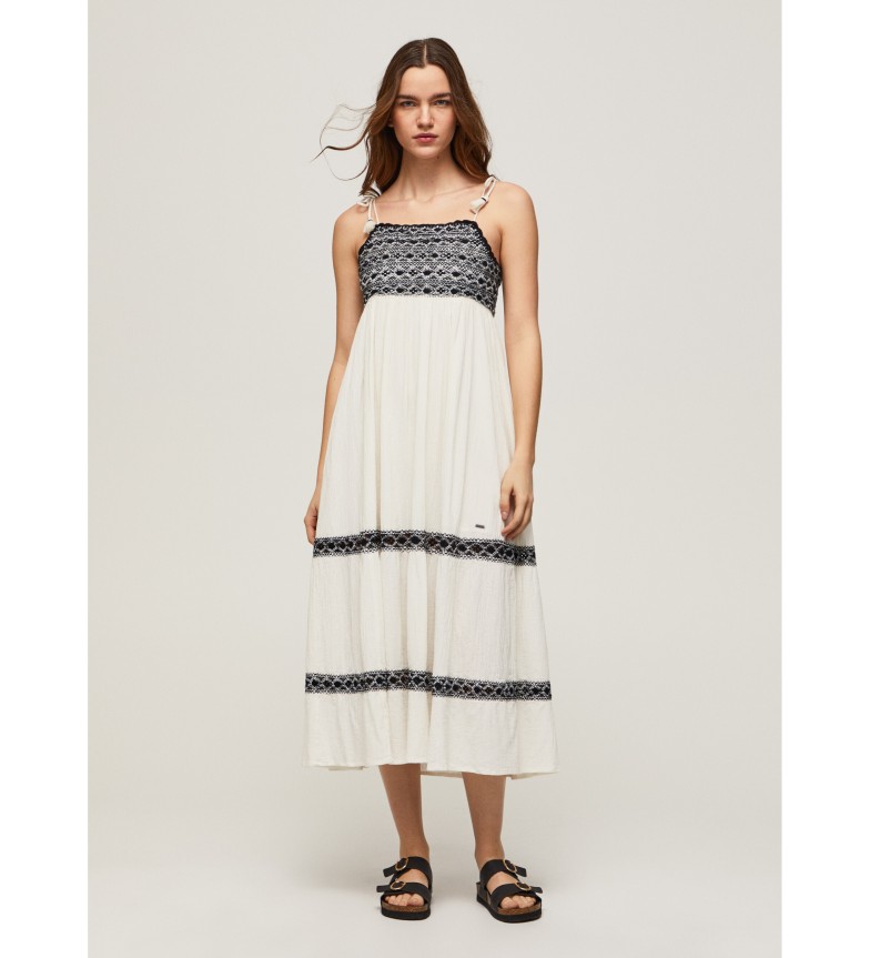 Pepe Jeans Vestido Ariel blanco