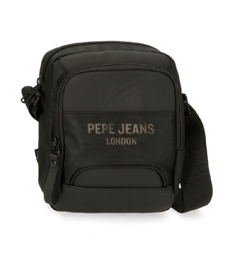 Pepe Jeans Bandolera mediana Bromley dos compartimentos negro