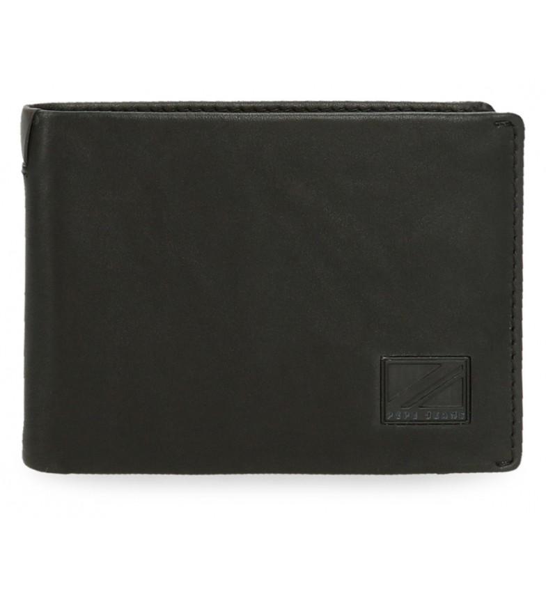 Pepe Jeans Billetero de piel Marshal Negro