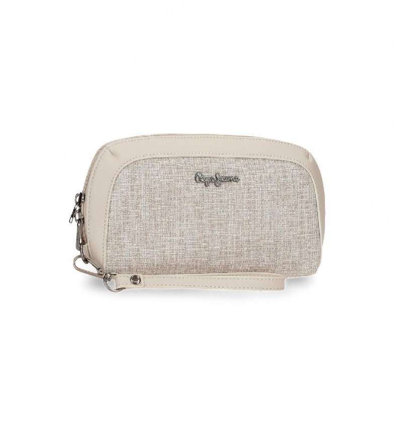 Pepe Jeans Bolso de mano Maddie beige -20x11x4cm-