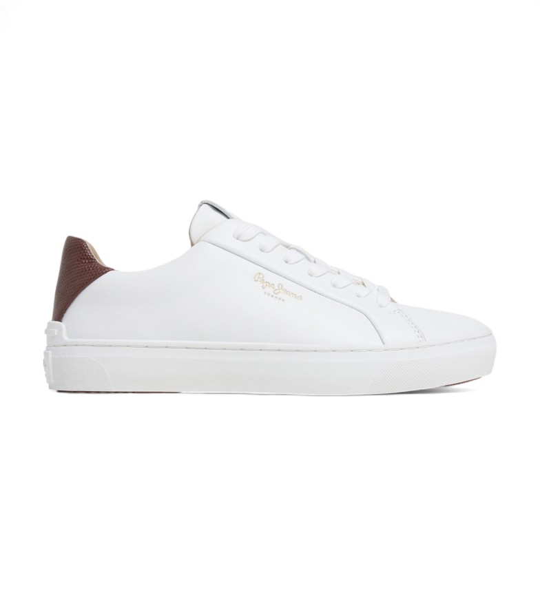 Pepe Jeans Zapatillas de piel Camden Curve blanco