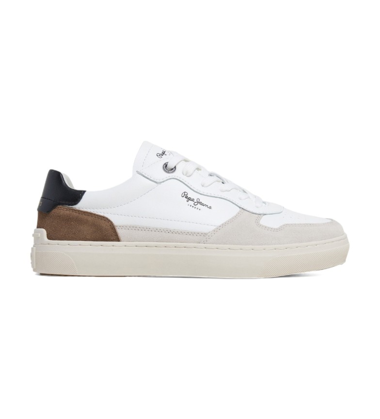 Pepe Jeans Zapatillas de Piel Camden Nature blanco