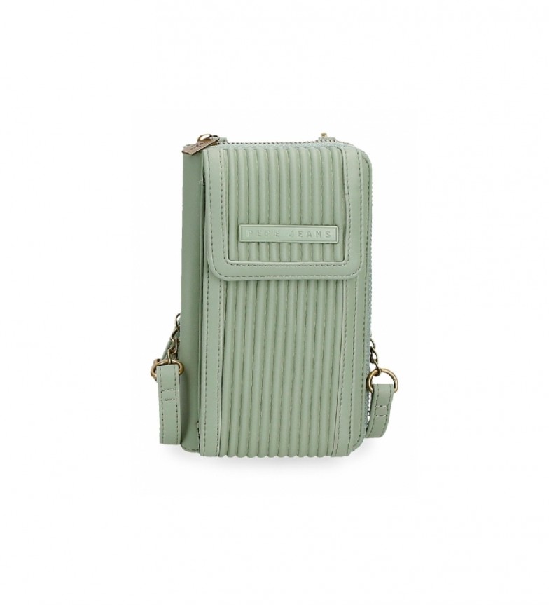 Pepe Jeans Cartera-bandolera porta móvil Aurora verde -11x20x4cm-