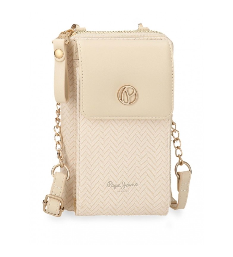 Pepe Jeans Cartera-bandolera porta movil Sprig beige