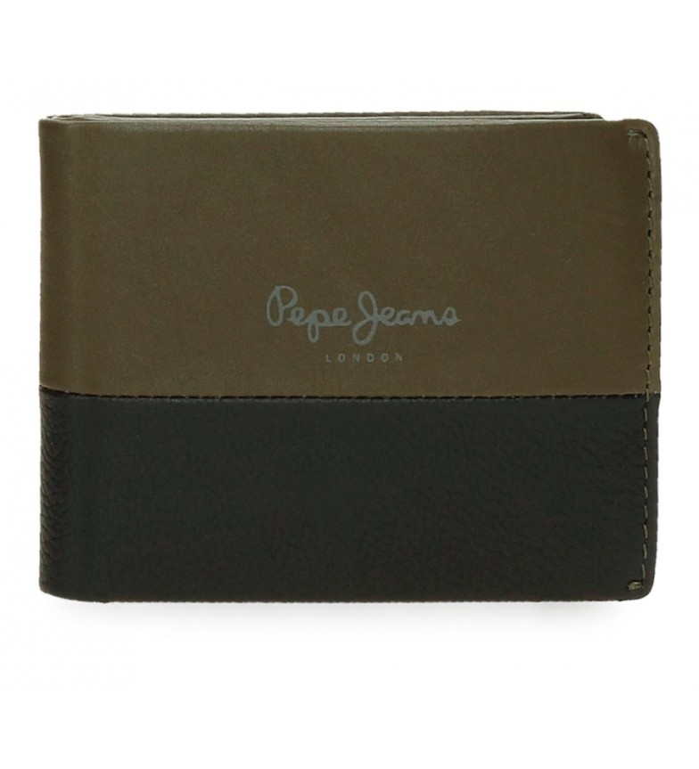 Pepe Jeans Cartera de piel Dual Verde caqui