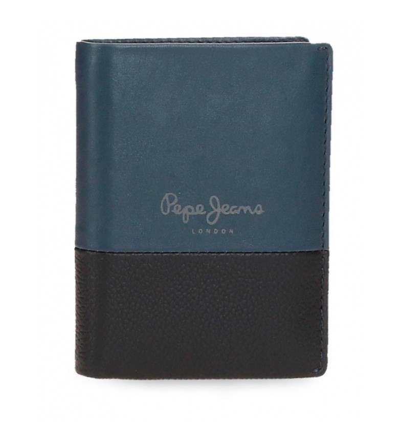 Pepe Jeans Cartera de piel Dual vertical Azul marino