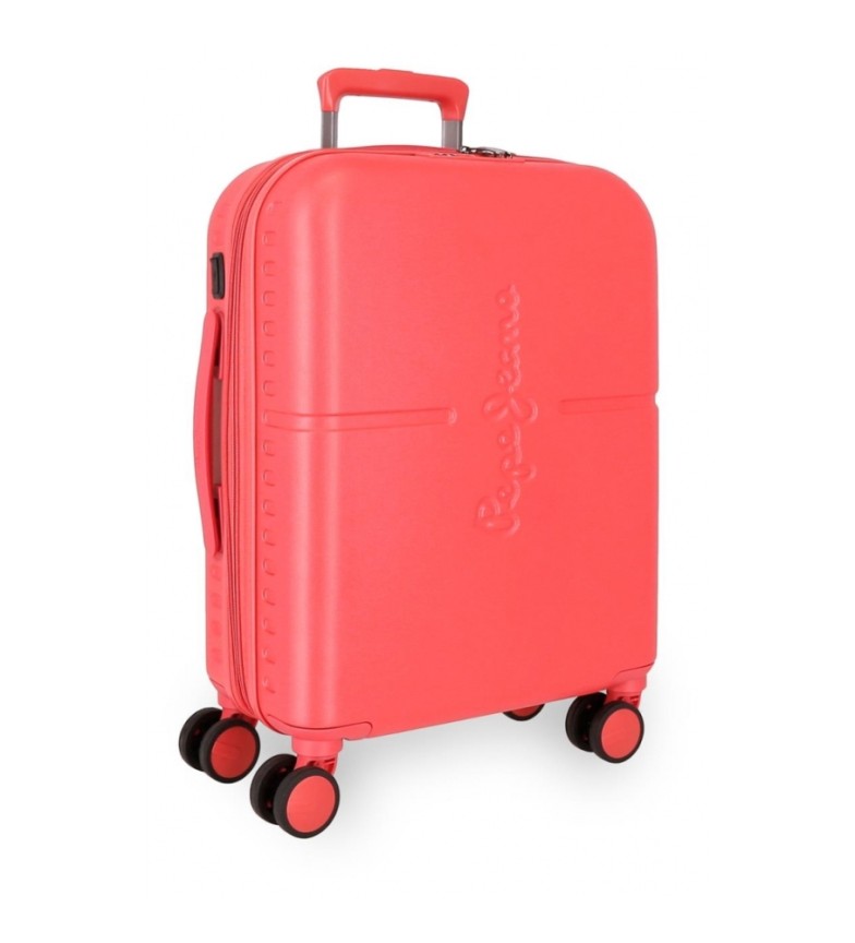 Pepe Jeans Maleta de cabina Highlight expandible rígida 55cm coral