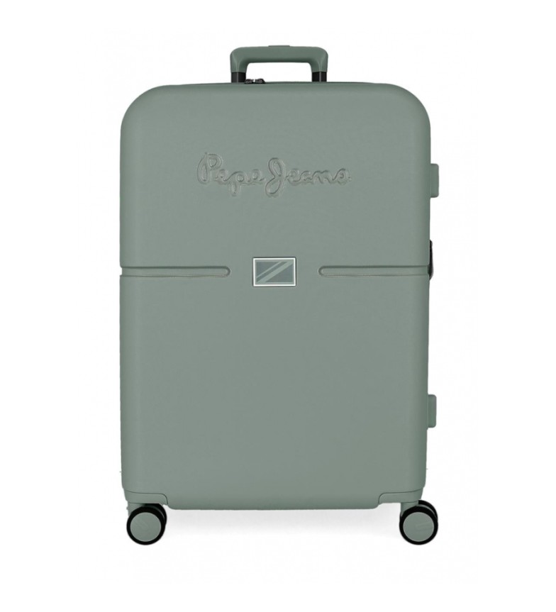 Pepe Jeans Maleta mediana rígida verde -48x70x28cm-