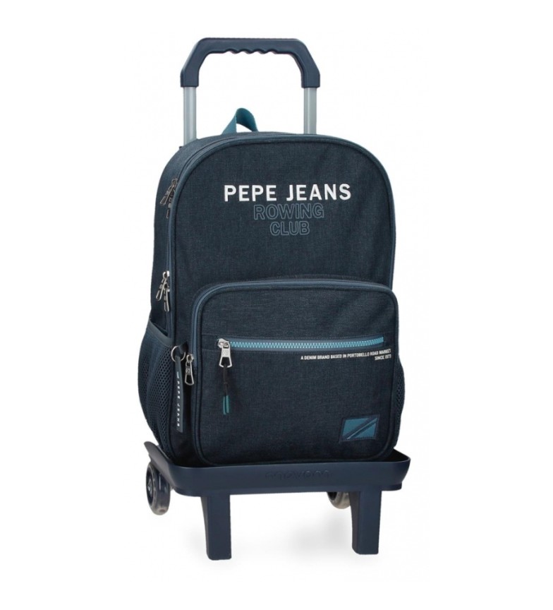 Pepe Jeans Mochila dos compartimentos Edmon 40 cm con carro marino
