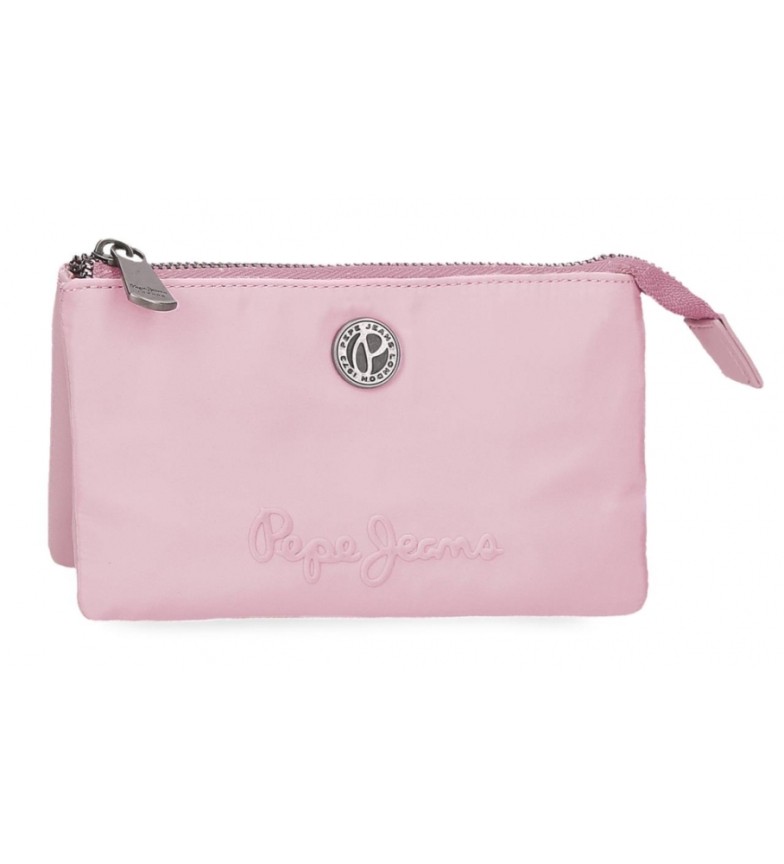 Pepe Jeans Monedero Corin tres compartimentos rosa