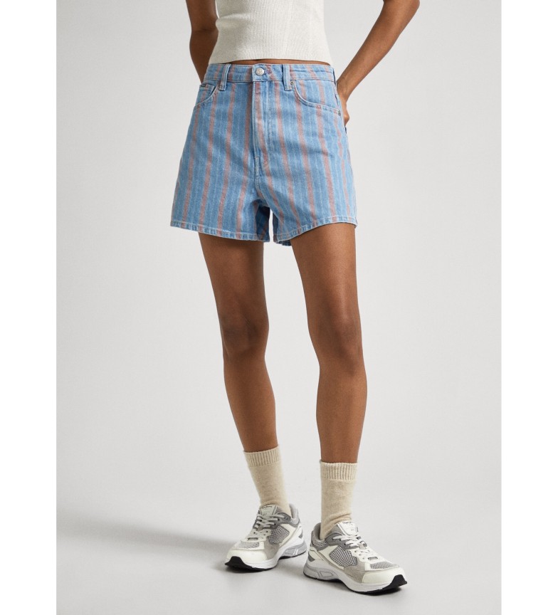 Pepe Jeans Shorts A-Line Stripe azul