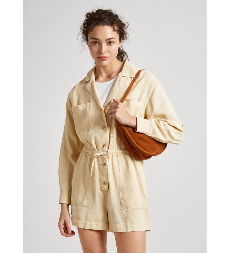 Pepe Jeans Mono corto Elison beige