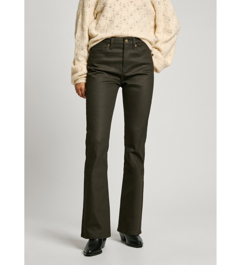 Pepe Jeans Jeans Flare Hw Coated negro