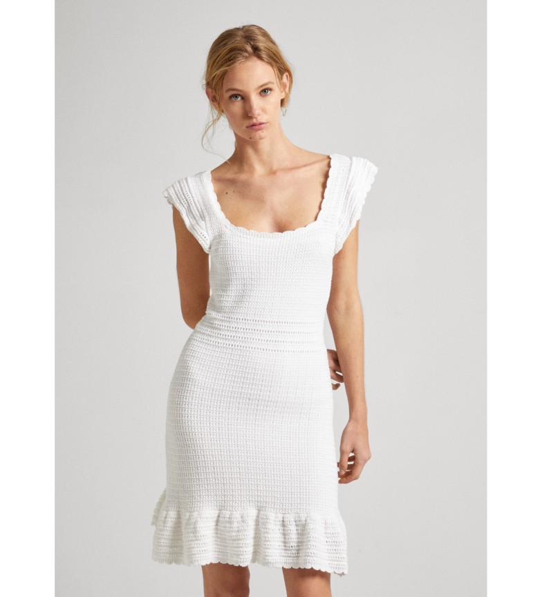Pepe Jeans Vestido Gesa blanco