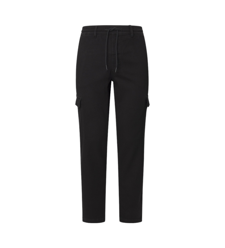 Pepe Jeans Pantalón cargo fit slim negro