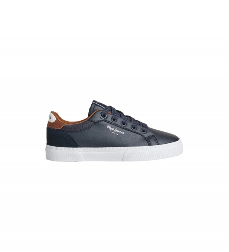 Pepe Jeans Zapatillas de Piel Kenton Court marino