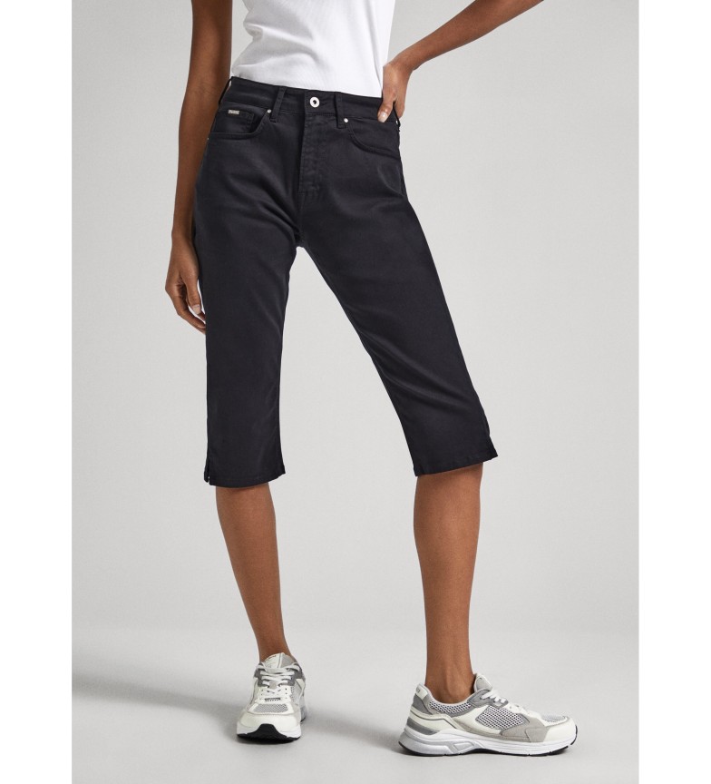 Pepe Jeans Bermudas Skinny Crop Hw negro