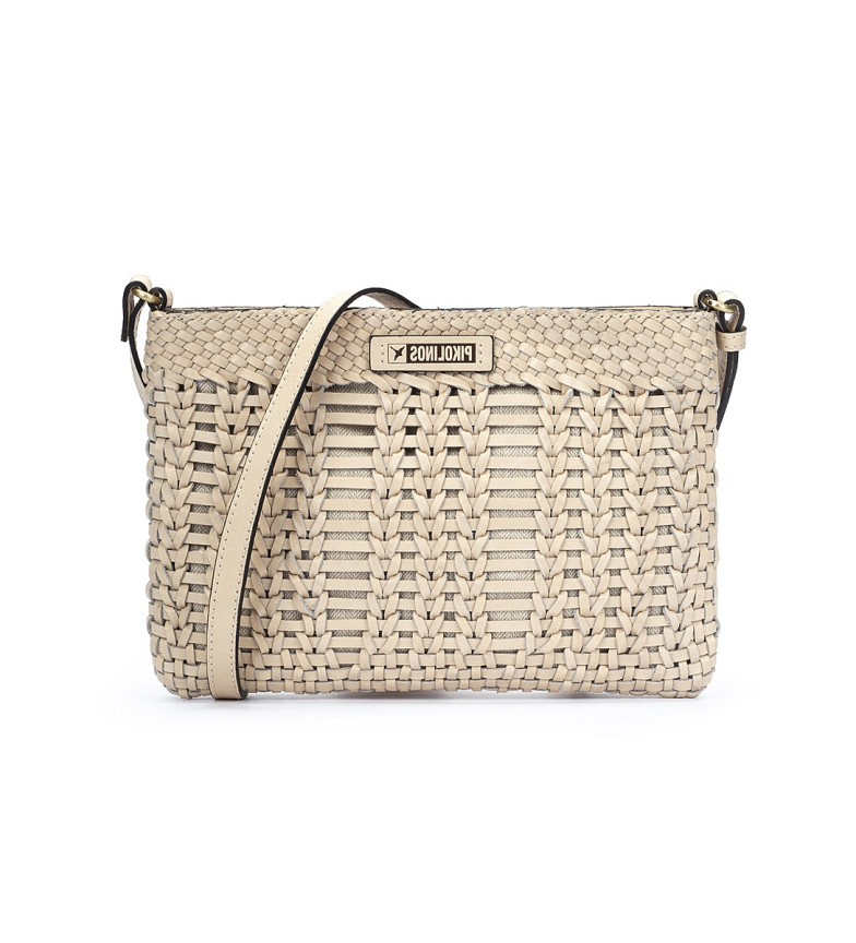 Pikolinos Bolso de piel Lerma beige