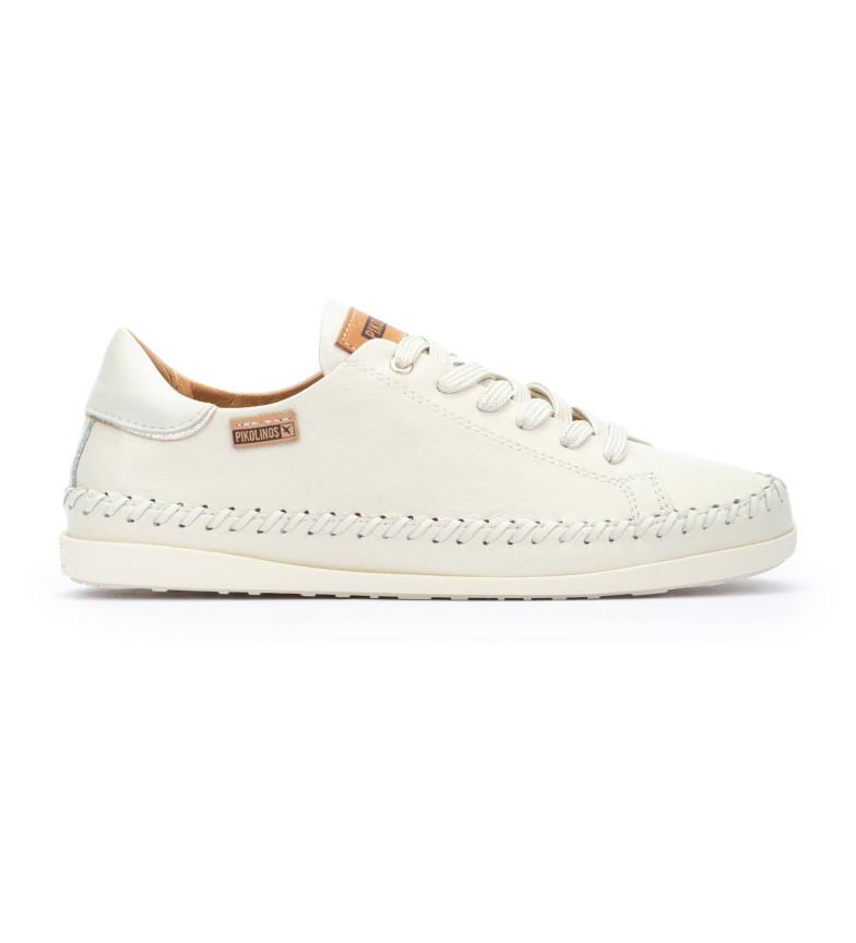 Pikolinos Zapatillas de piel Soller blanco