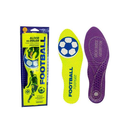 Plantilla Footgel Football, alivio y confort. Fluor yellow