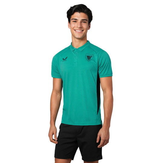 Polo Castore AC Bilbao Fanswear 2024-2025 Vivid Green-Caviar