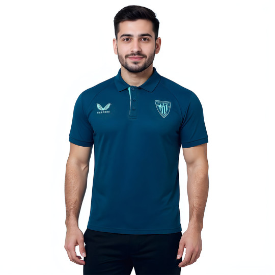 Polo Castore Athletic Club Bilbao Fanswear 2025-2026 Aruba Blue-Moonlit Ocean
