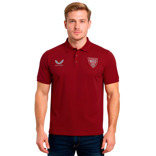 Polo Castore Athletic Club Bilbao Fanswear 2025-2026 Biking Red