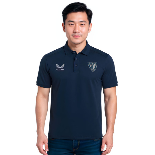 Polo Castore Athletic Club Bilbao Fanswear 2025-2026 Black Iris