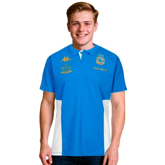 Polo Kappa Deportivo La Coruña Fanswear 2025-2026 Blue Royal-White-
