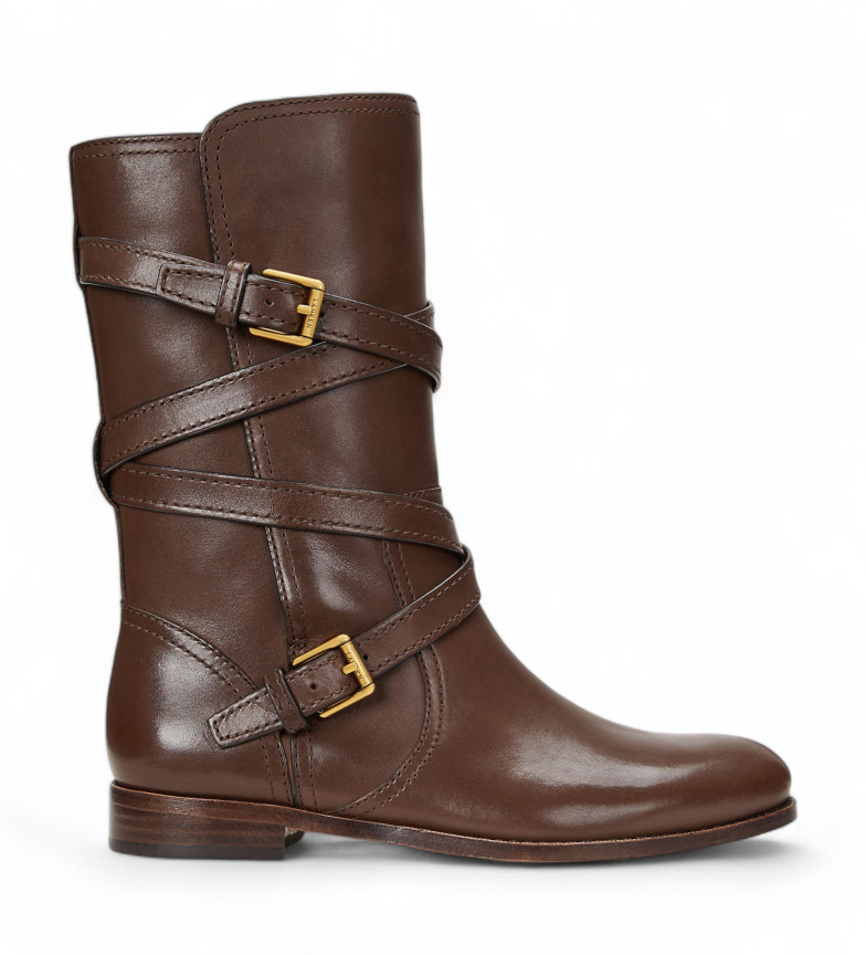 Lauren Ralph Lauren Botas de Piel Briannah marrón