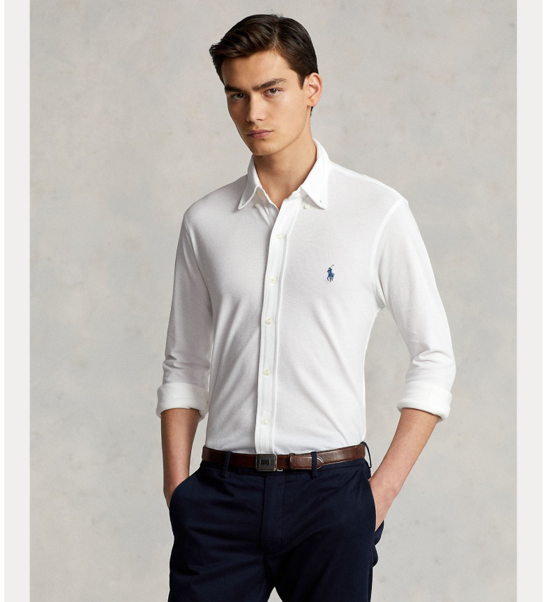 Polo Ralph Lauren Camisa de piqué ultraligera blanco