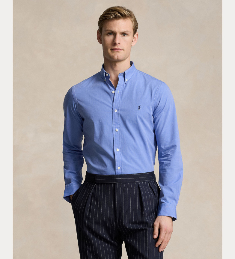 Polo Ralph Lauren Camisa fil-à-fil elástica Slim Fit azul