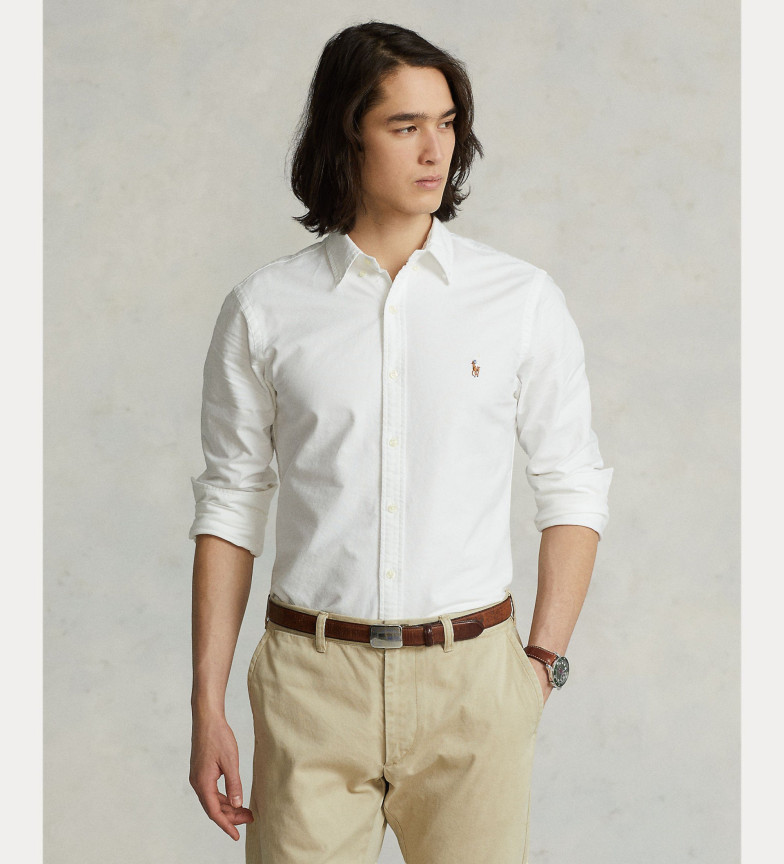 Polo Ralph Lauren Camisa Oxford Slim Fit blanco