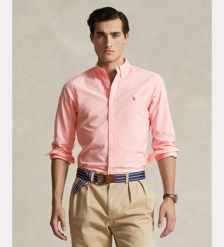 Polo Ralph Lauren Camisa Oxford Slim Fit rosa