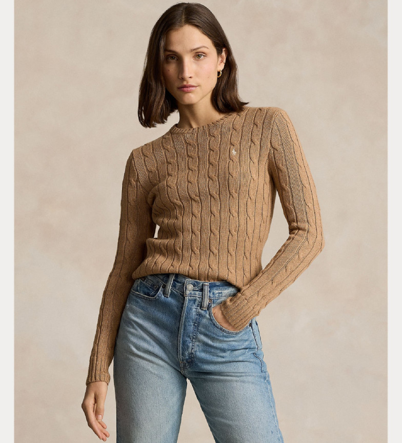 Polo Ralph Lauren Jersey Cable Knit marrón