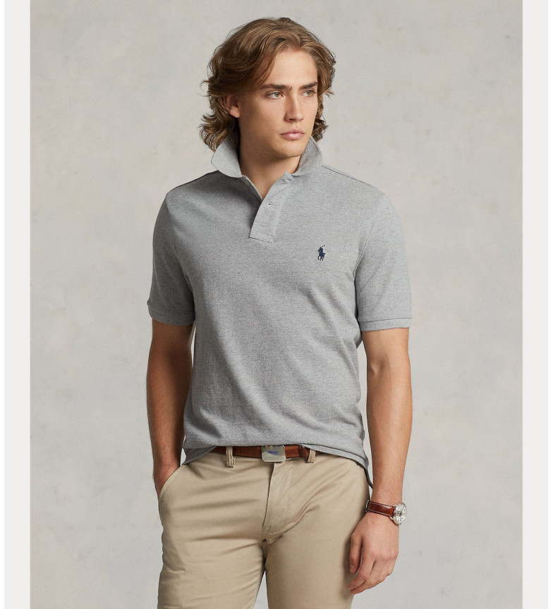 Polo Ralph Lauren Polo de piqué Custom Fit gris