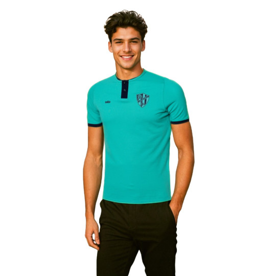 Polo Soka Sociedad Deportiva Huesca Fanswear 2024-2025 Turquoise-Storm Blue