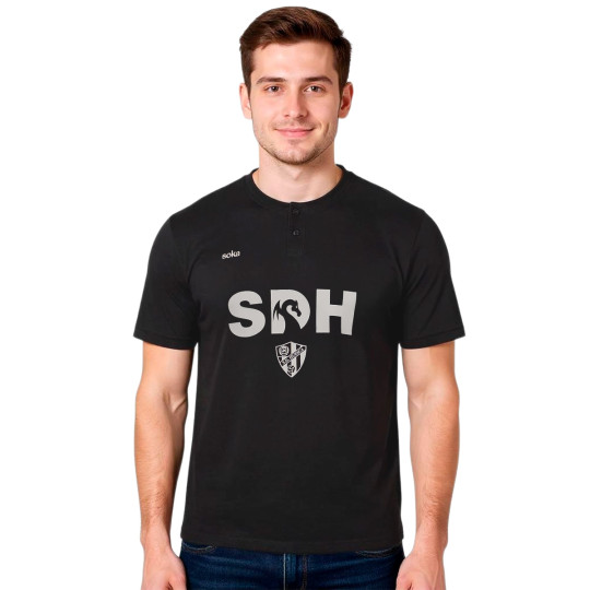 Polo Soka Sociedad Deportiva Huesca Fanswear 2025-2026 Black