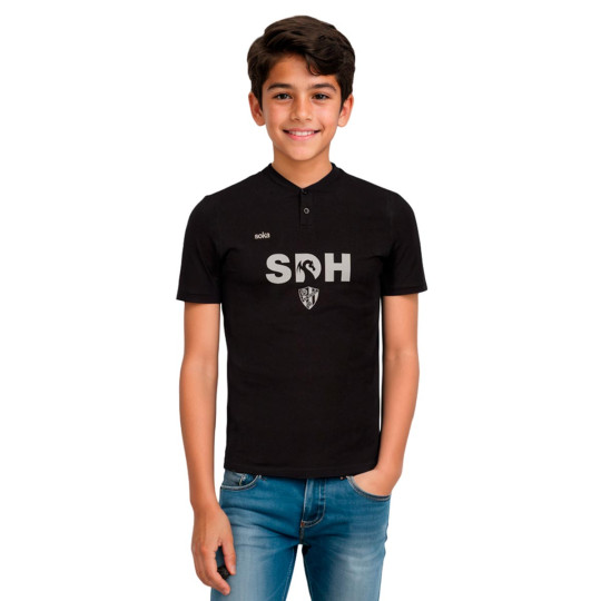 Polo Soka Sociedad Deportiva Huesca Fanswear 2025-2026 Niño Black