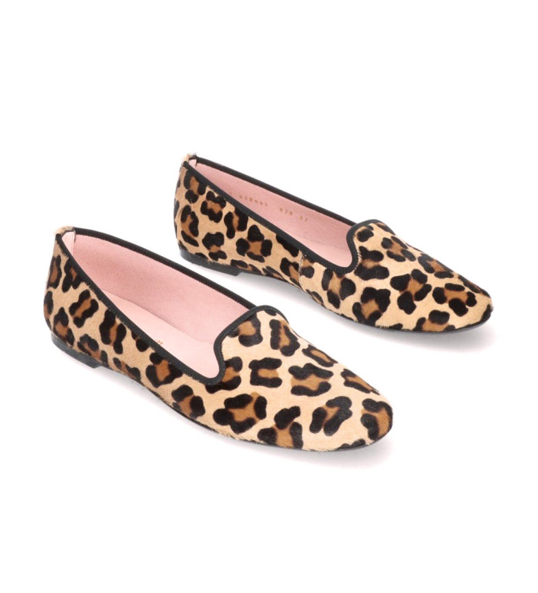 Pretty Ballerinas Mocasines de piel Faye animal print
