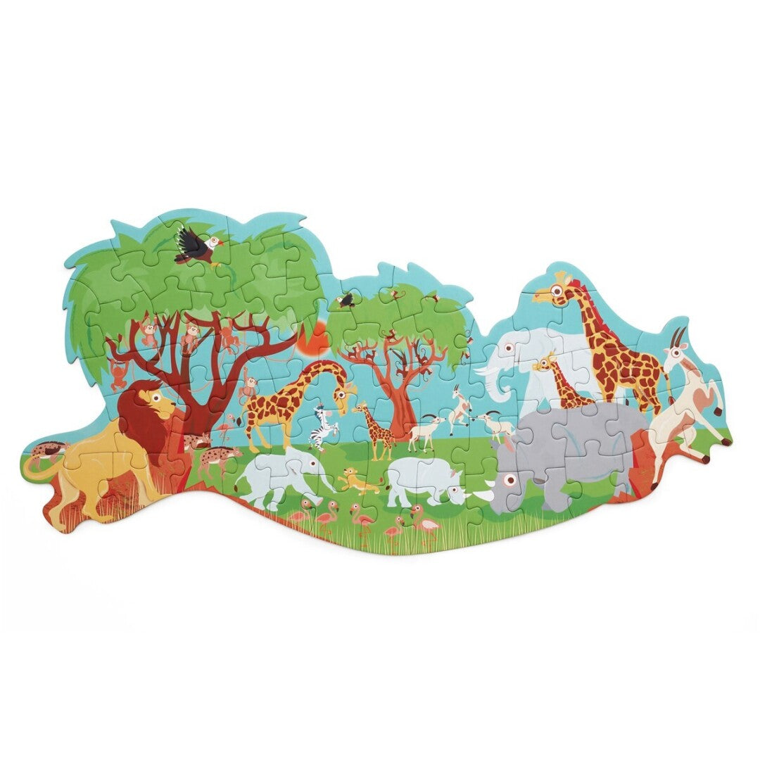 Puzzle contorno 60 pcs Safari - Scratch