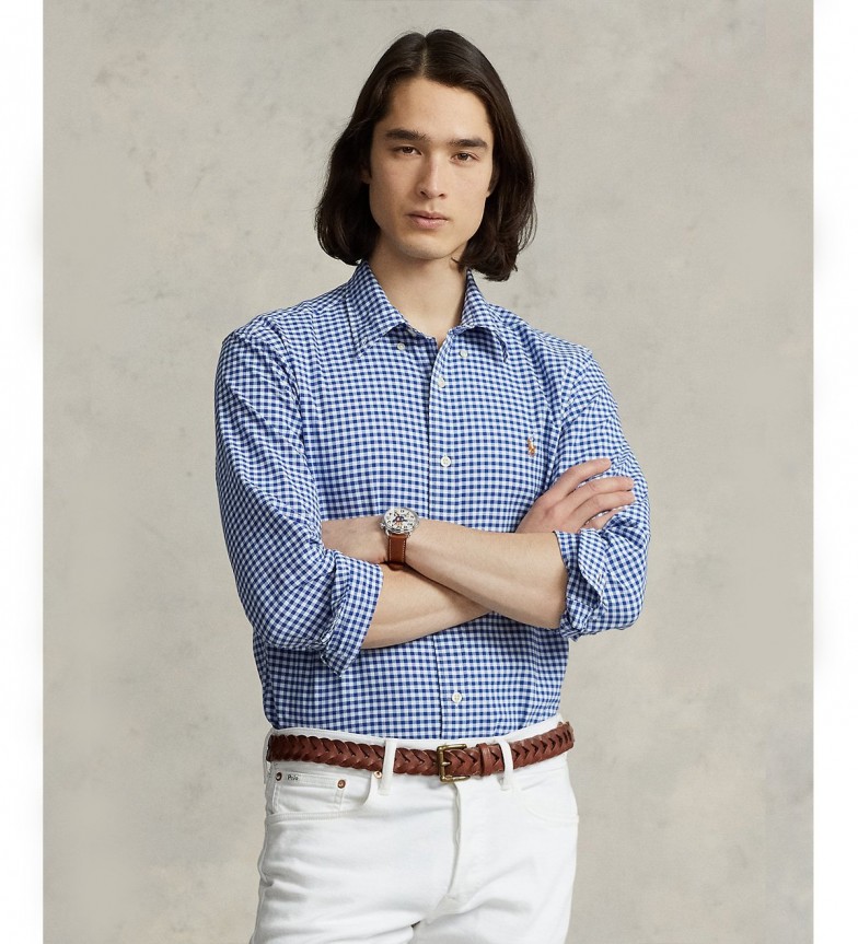 Polo Ralph Lauren Camisa Oxford Custom Fit azul