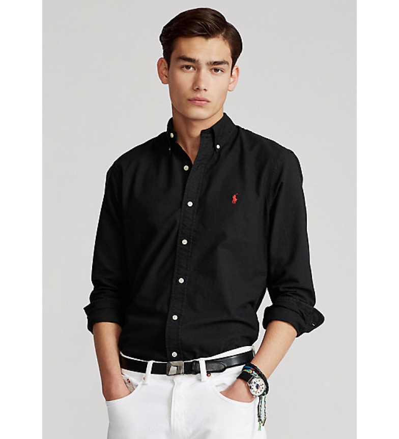 Polo Ralph Lauren Camisa Oxford Custom Fit negro