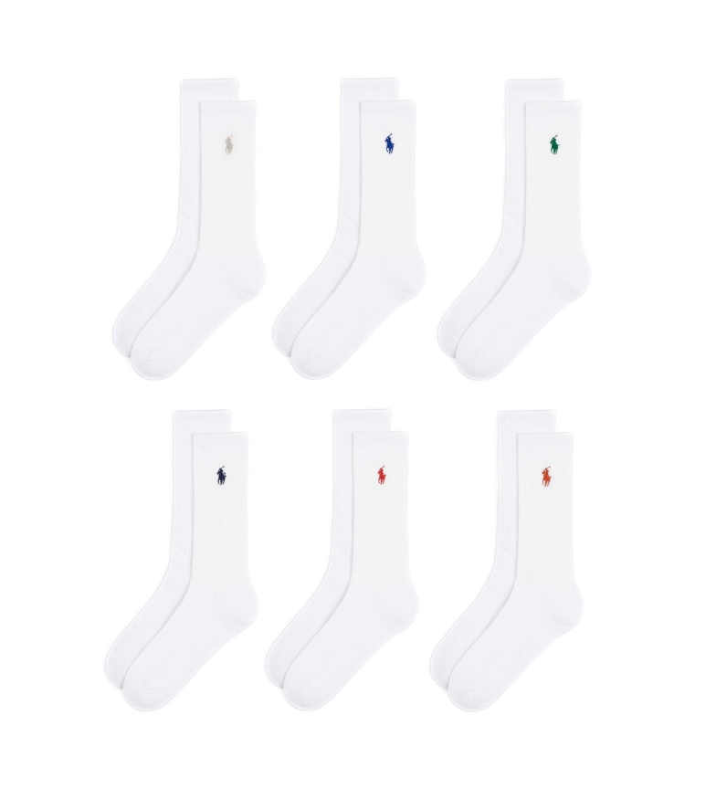 Polo Ralph Lauren Pack 6 Pares de Calcetines Mezcla blanco