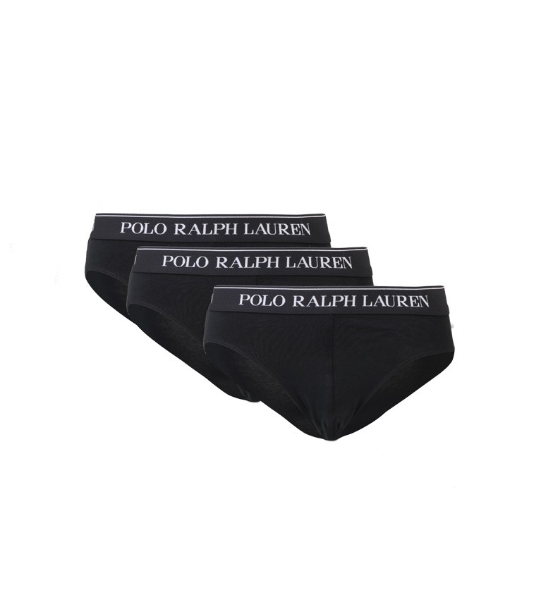 Polo Ralph Lauren Pack de 3 Slips negro
