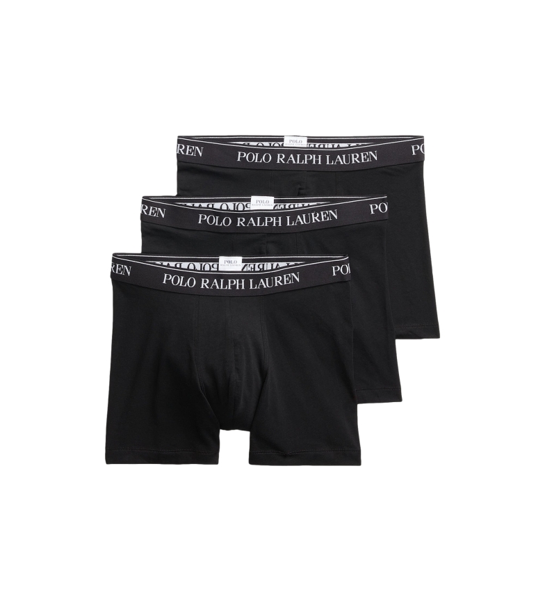 Polo Ralph Lauren Pack de tres boxers Brief negro