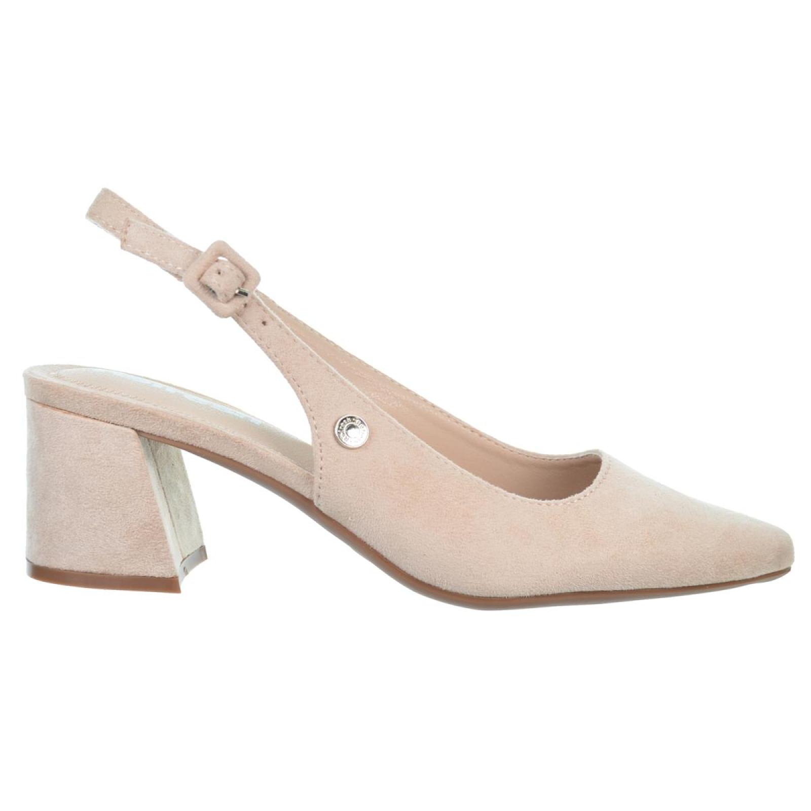 Refresh 171833 Zapato antelina Hebilla Tacón Ancho Mujer