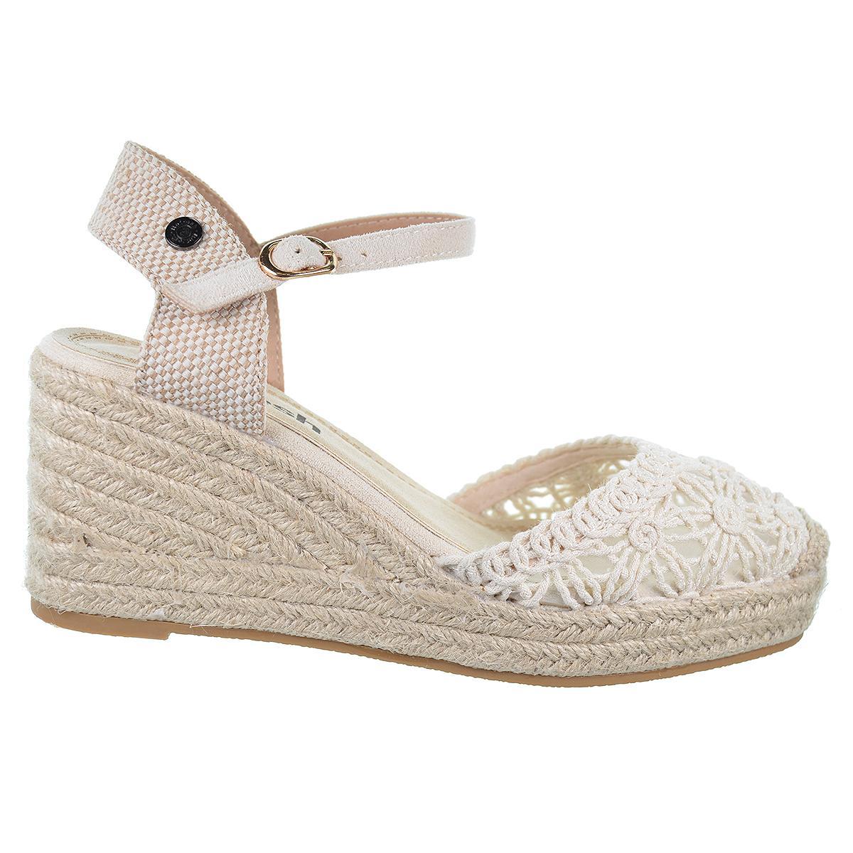 Refresh 171953 Alpargata textil Vegana. Cuña de 8 cm Mujer