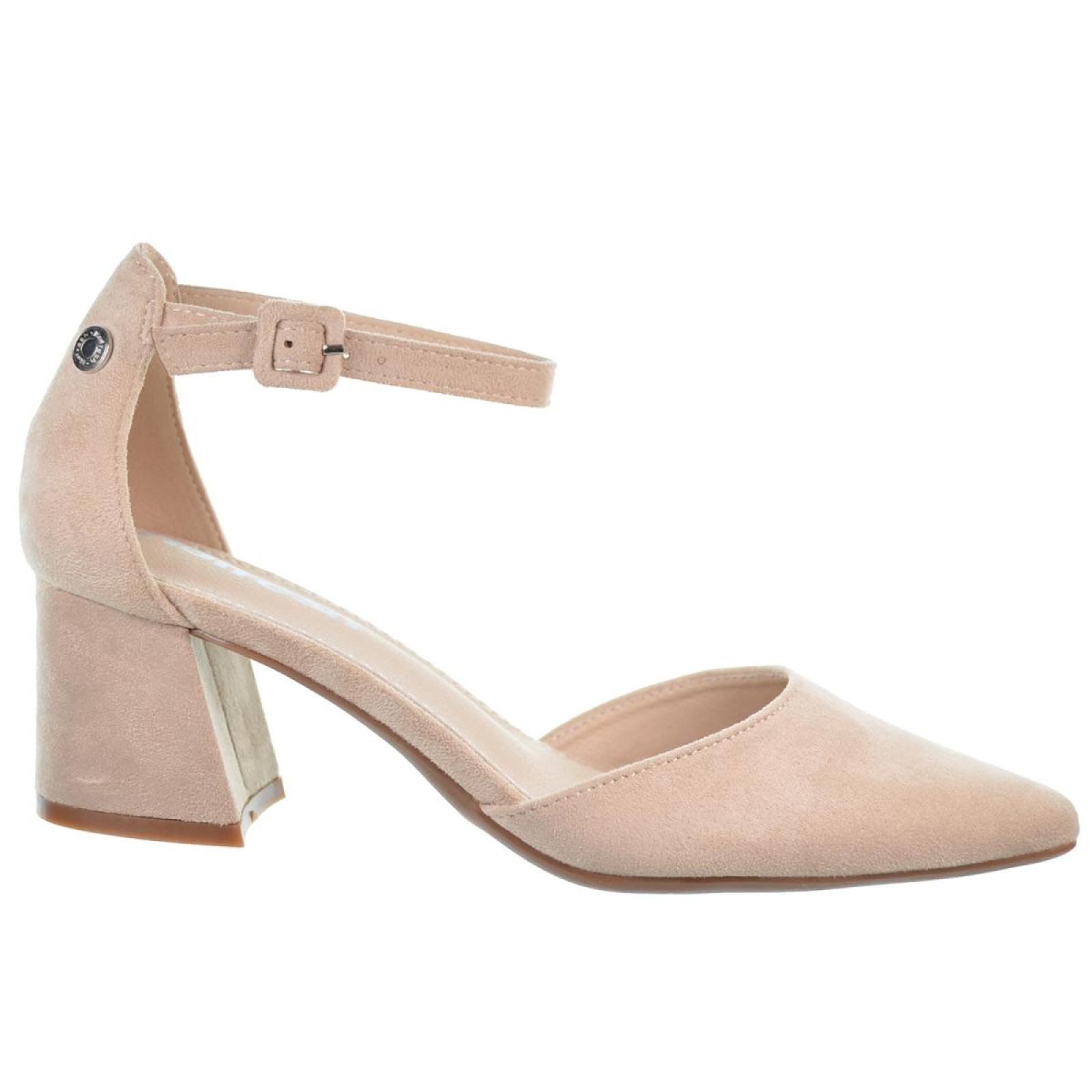 Refresh 172583 Zapato Antelina Tacón Ancho Antideslizante Mujer